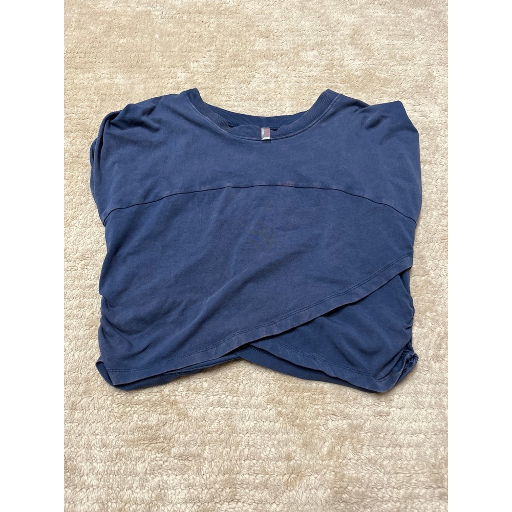 FP Movment Free People Hotshot Crossover Midnight Navy blue top women's LARGE